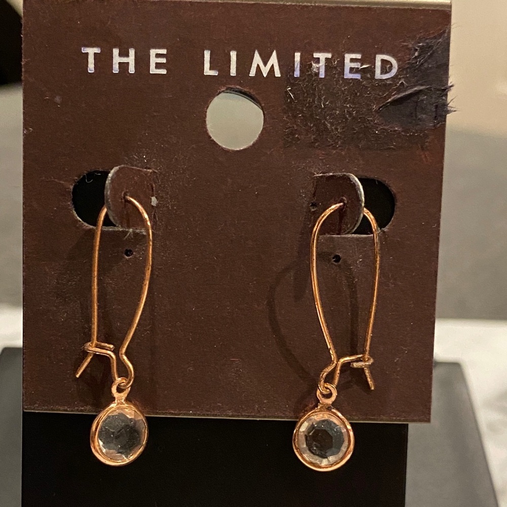 Limited rose gold drop earrings